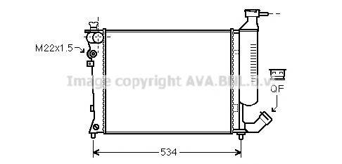 AVA QUALITY COOLING CNA2154 Радіатор, охолодження двигуна