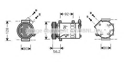 AVA QUALITY COOLING CNK032 Компресор, кондиціонер