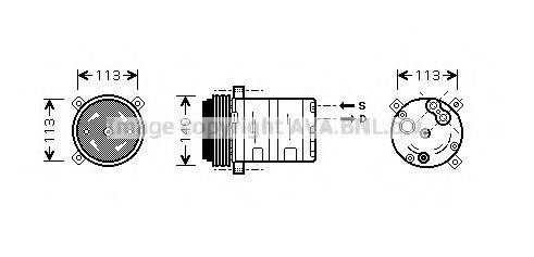 AVA QUALITY COOLING CTK007 Компресор, кондиціонер