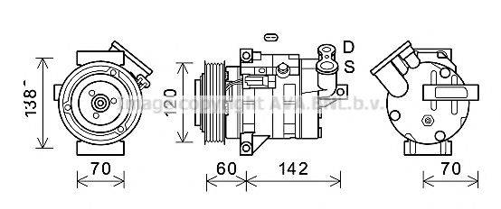 AVA QUALITY COOLING CTK052 Компресор, кондиціонер