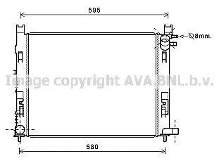 AVA QUALITY COOLING DAA2008 Радіатор, охолодження двигуна