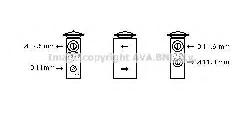 AVA QUALITY COOLING DN1258 Розширювальний клапан, кондиціонер