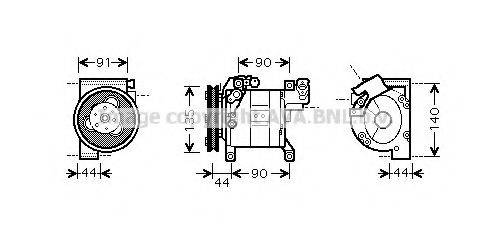 AVA QUALITY COOLING DNK322 Компресор, кондиціонер