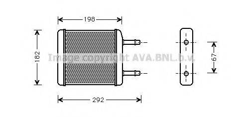 AVA QUALITY COOLING DW6024 Теплообмінник, опалення салону