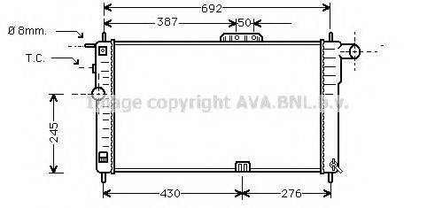 AVA QUALITY COOLING DWA2001 Радіатор, охолодження двигуна