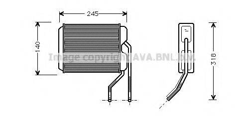 AVA QUALITY COOLING DWA6026 Теплообмінник, опалення салону