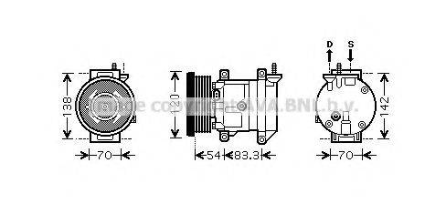 AVA QUALITY COOLING DWAK071 Компресор, кондиціонер