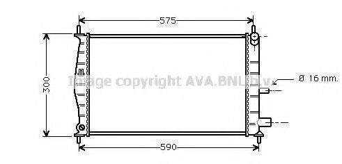 AVA QUALITY COOLING FD2218 Радіатор, охолодження двигуна