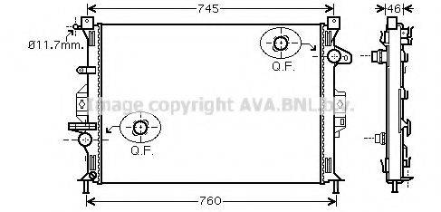 AVA QUALITY COOLING FD2421 Радіатор, охолодження двигуна