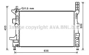 AVA QUALITY COOLING FD2578 Радіатор, охолодження двигуна