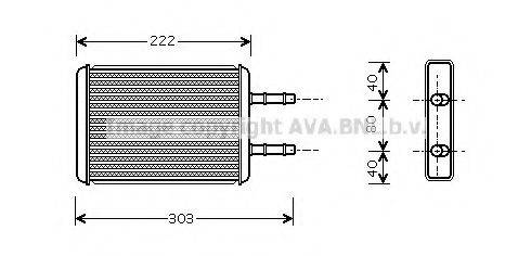 AVA QUALITY COOLING FD6355 Теплообмінник, опалення салону