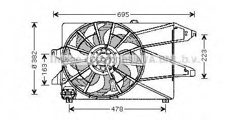 AVA QUALITY COOLING FD7527 Вентилятор, охолодження двигуна