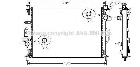 AVA QUALITY COOLING FDA2422 Радіатор, охолодження двигуна