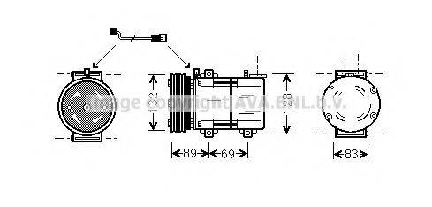 AVA QUALITY COOLING FDAK290 Компресор, кондиціонер