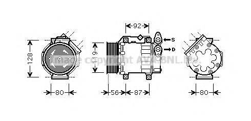 AVA QUALITY COOLING FDAK431 Компресор, кондиціонер