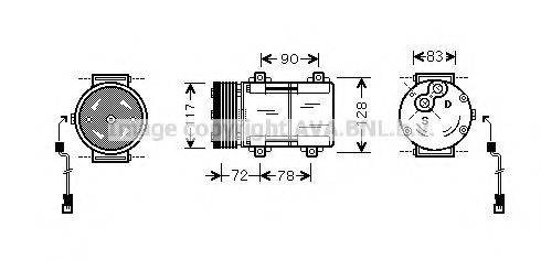 AVA QUALITY COOLING FDK285 Компресор, кондиціонер