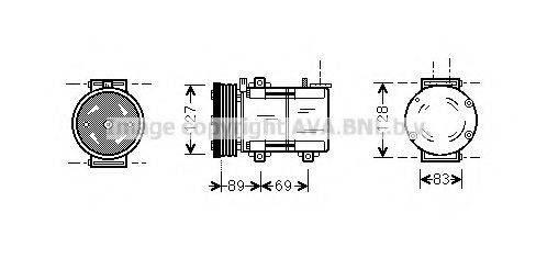 AVA QUALITY COOLING FDK322 Компресор, кондиціонер