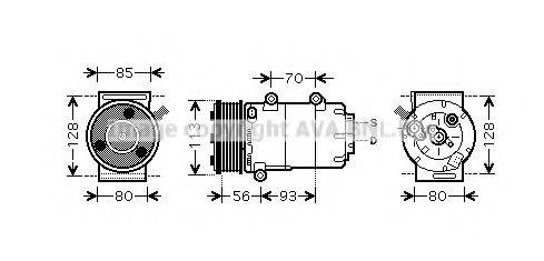 AVA QUALITY COOLING FDK416 Компресор, кондиціонер