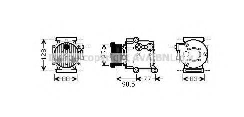 AVA QUALITY COOLING FDK434 Компресор, кондиціонер