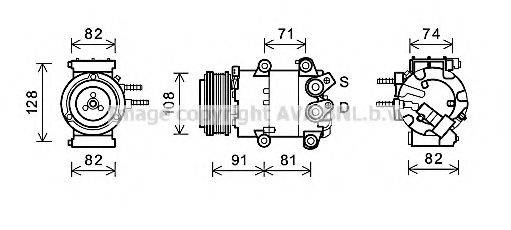 AVA QUALITY COOLING FDK498 Компресор, кондиціонер