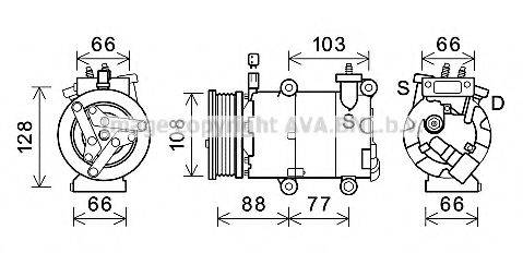 AVA QUALITY COOLING FDK585 Компресор, кондиціонер