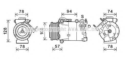 AVA QUALITY COOLING FDK587 Компресор, кондиціонер