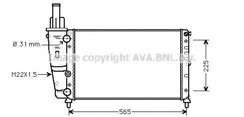 AVA QUALITY COOLING FT2139 Радіатор, охолодження двигуна