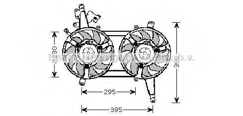 AVA QUALITY COOLING FT7542 Вентилятор, охолодження двигуна