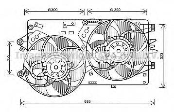 AVA QUALITY COOLING FT7578 Вентилятор, охолодження двигуна