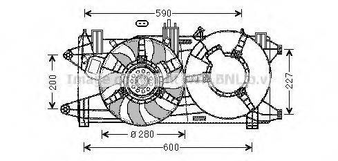 AVA QUALITY COOLING FT7596 Вентилятор, охолодження двигуна