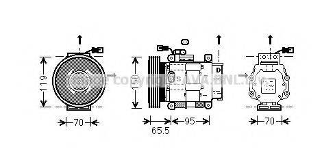 AVA QUALITY COOLING FTK031 Компресор, кондиціонер