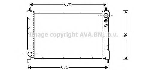 AVA QUALITY COOLING HD2036 Радіатор, охолодження двигуна