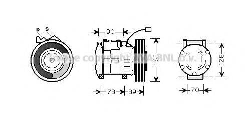 AVA QUALITY COOLING HDAK196 Компресор, кондиціонер