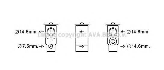 AVA QUALITY COOLING HY1333 Розширювальний клапан, кондиціонер