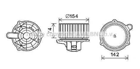 AVA QUALITY COOLING HY8348 Електродвигун, вентиляція салону