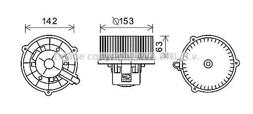 AVA QUALITY COOLING HY8398 Електродвигун, вентиляція салону