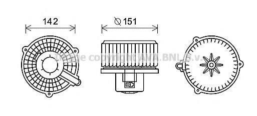 AVA QUALITY COOLING HY8399 Електродвигун, вентиляція салону