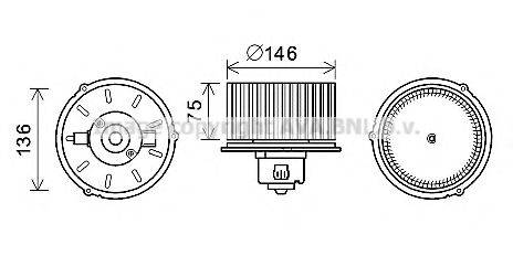 AVA QUALITY COOLING HY8419 Електродвигун, вентиляція салону