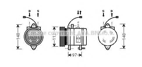 AVA QUALITY COOLING HYK013 Компресор, кондиціонер