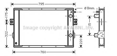 AVA QUALITY COOLING IV2020 Радіатор, охолодження двигуна