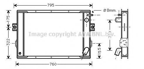 AVA QUALITY COOLING IV2023 Радіатор, охолодження двигуна