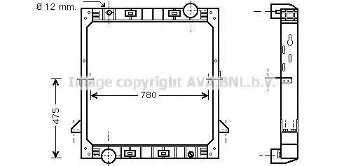 AVA QUALITY COOLING IV2040 Радіатор, охолодження двигуна