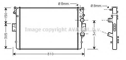 AVA QUALITY COOLING IV2042 Радіатор, охолодження двигуна