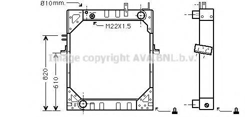 AVA QUALITY COOLING IV2046 Радіатор, охолодження двигуна