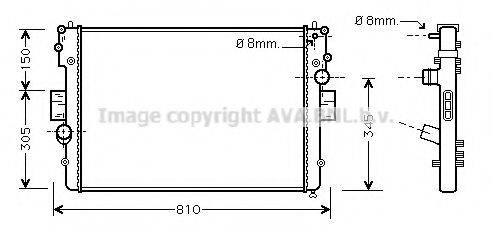 AVA QUALITY COOLING IV2057 Радіатор, охолодження двигуна