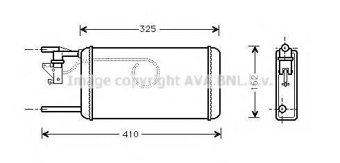 AVA QUALITY COOLING IV6014 Теплообмінник, опалення салону