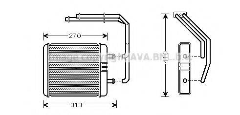 AVA QUALITY COOLING IV6052 Теплообмінник, опалення салону