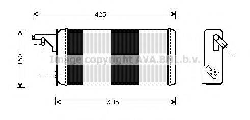 AVA QUALITY COOLING IVA6019 Теплообмінник, опалення салону