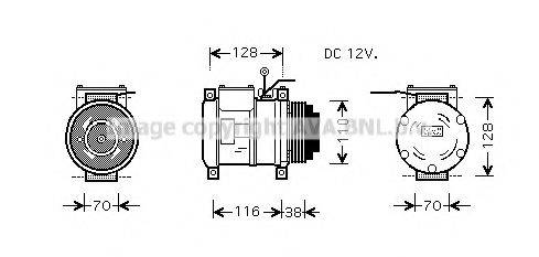 AVA QUALITY COOLING IVAK074 Компресор, кондиціонер