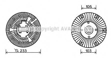 AVA QUALITY COOLING IVC102 Зчеплення, вентилятор радіатора